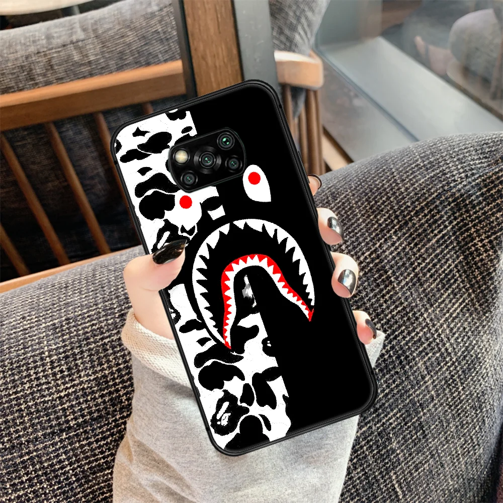 

Japanese street brand Apeman head Phone case Cover Hull For Xiaomi Mi A2 A3 8 9 9T Note 10 Se Lite Pro black Hoesjes Fashion