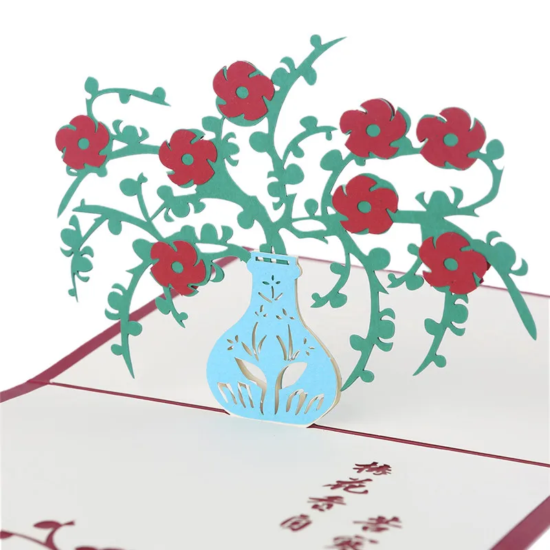 3D Pop Up и рисунком в виде птичек-оригами Бумага лазерная резка трусы для девочек с