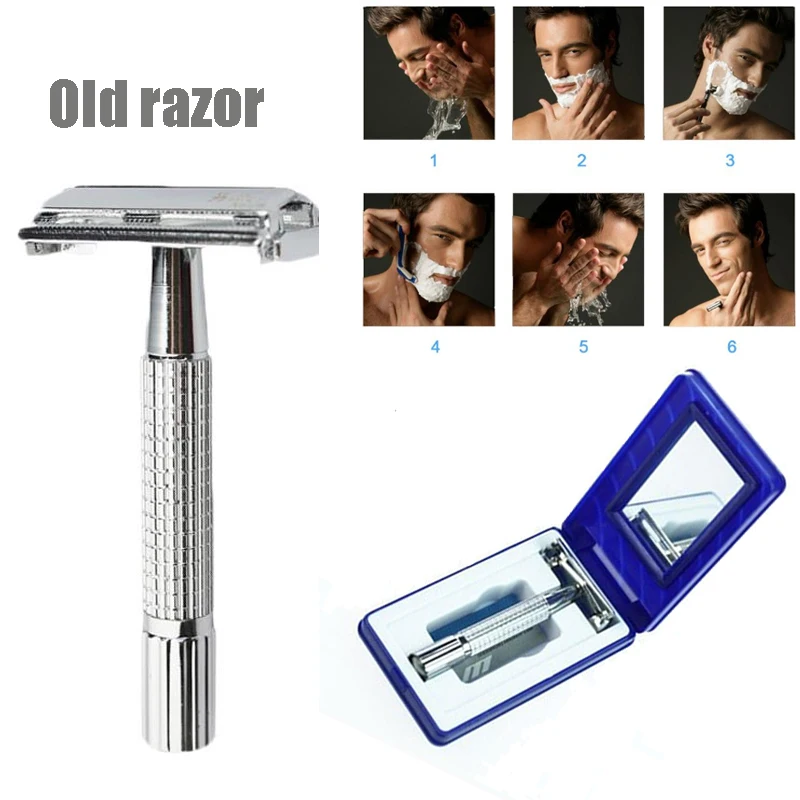 Классические лезвия для бритвы с двойными краями безопасные бритья держатель