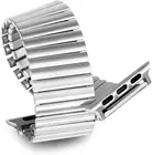 Ремешок Эластичный из нержавеющей стали для Iwatch 38 мм 40 мм 44 мм 42 мм, женский браслет для Apple Watch Series 6 5 4 3 Se 2, дополнительный роскошный