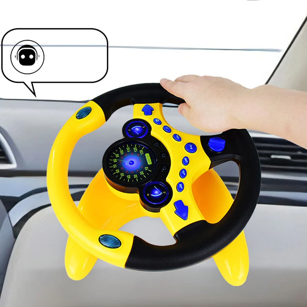 Дети Монтессори мультфильм имитация руль музыкальный контроллер привода пилот