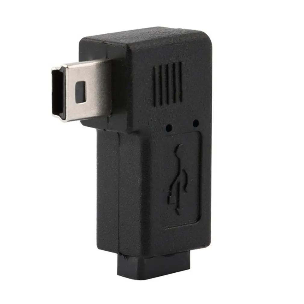 Прямоугольный USB 2 0 Micro 5 Pin Female to Mini Male 90 градусов адаптер конвертер разъемы левый