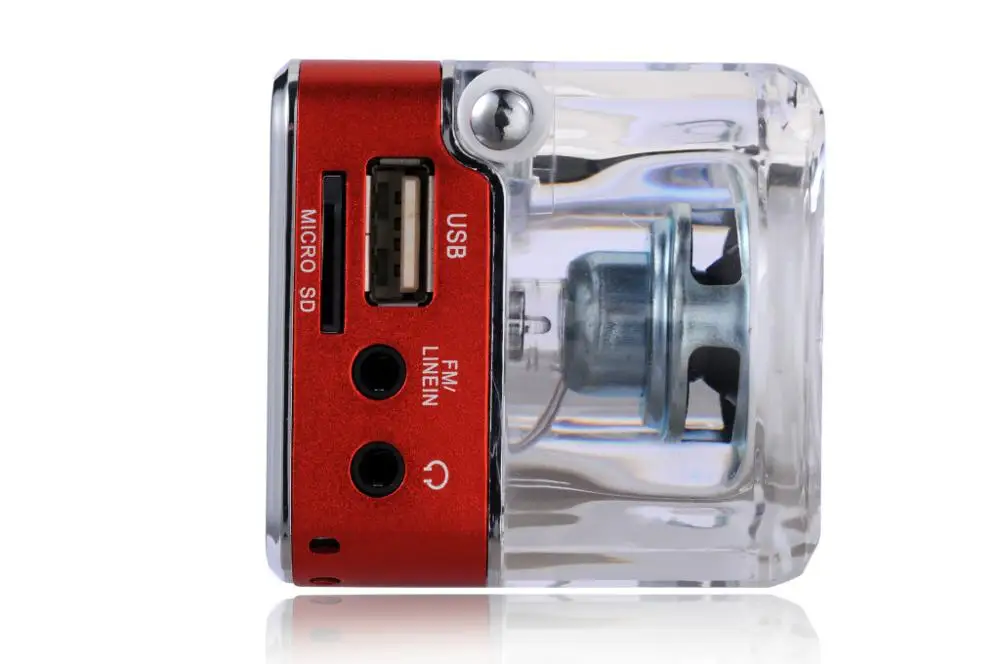 Red Светодиодный ЖК-дисплей мини mp3-плеер динамик TF карта FM TT028 стерео аудио плеер 5 цветов - Цвет: Red