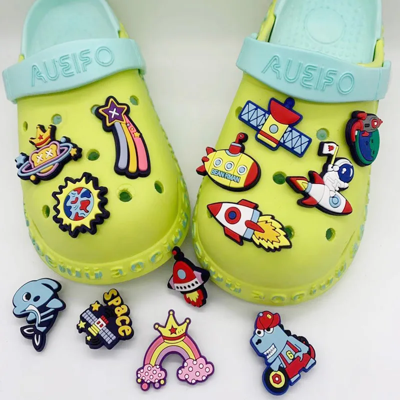 Single piece Shoe Decoration Buckle Charms Accessories bag DIY Combination Jibz for croc Bracelets Kids boy girl friend Gifts