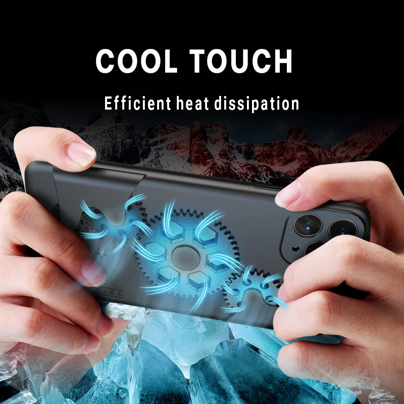 Creativity Mechanic gear rotation Decompression Phone Case For iPhone 11 Pro Max XR XS X 7 8 Plus SE 2 2020 luxury Hard PC Cover |