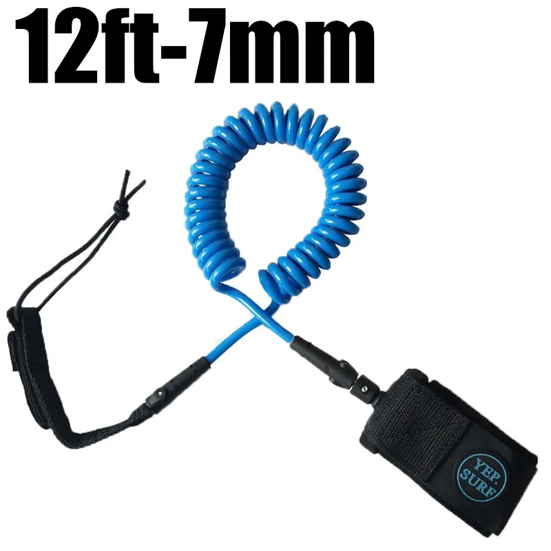 Спиральный поводок для доски серфинга 12 футов 7 мм новый дизайн серфинга|Серфинг|