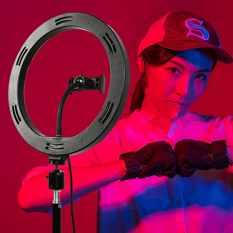 10 &quotRGB светодиодный кольцевой светильник селфи фотографического ing красочные