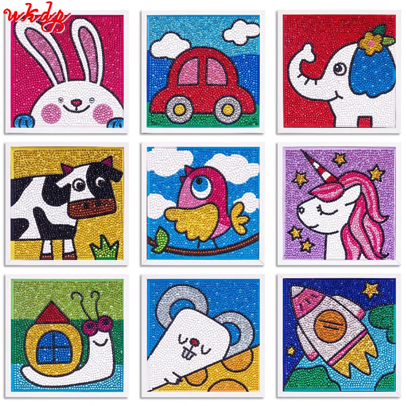 

Набор для алмазной живописи стразы, картина 5D с рамкой, вышивка с милыми животными, стразы, домашний декор, детская ручная работа, праздничны...