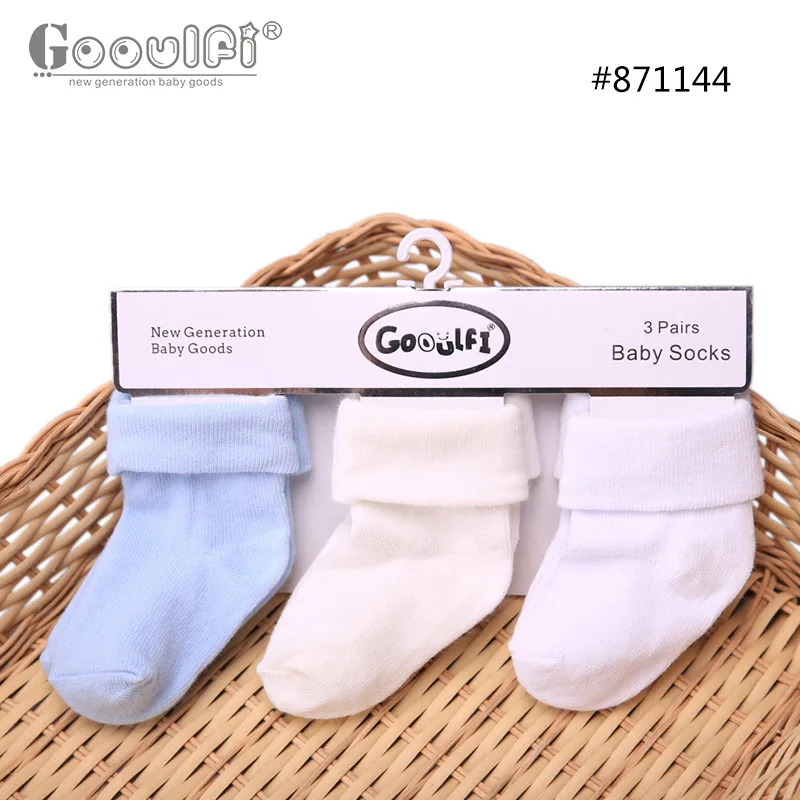 3 пары/партия Детские однотонные носки | Детская одежда и обувь