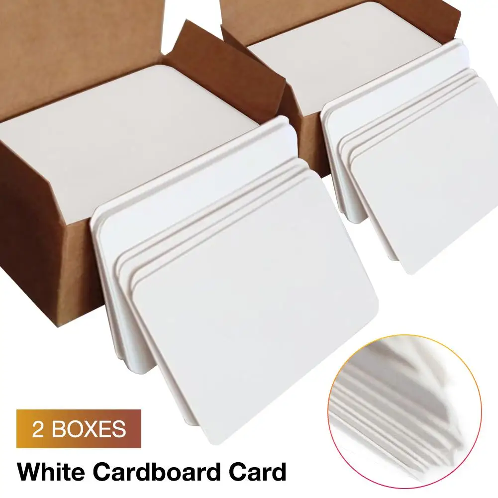 

100Pcs Playing Card Blank Hard Paper Card Paper DIY Board Game Postcard Handmade Wallpaper Postcards Message White Card