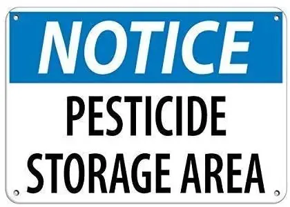 

Crysss Warning Sign Notice Pesticide Storage Area Road Sign Business Sign 8X12 Inches Aluminum Metal Sign