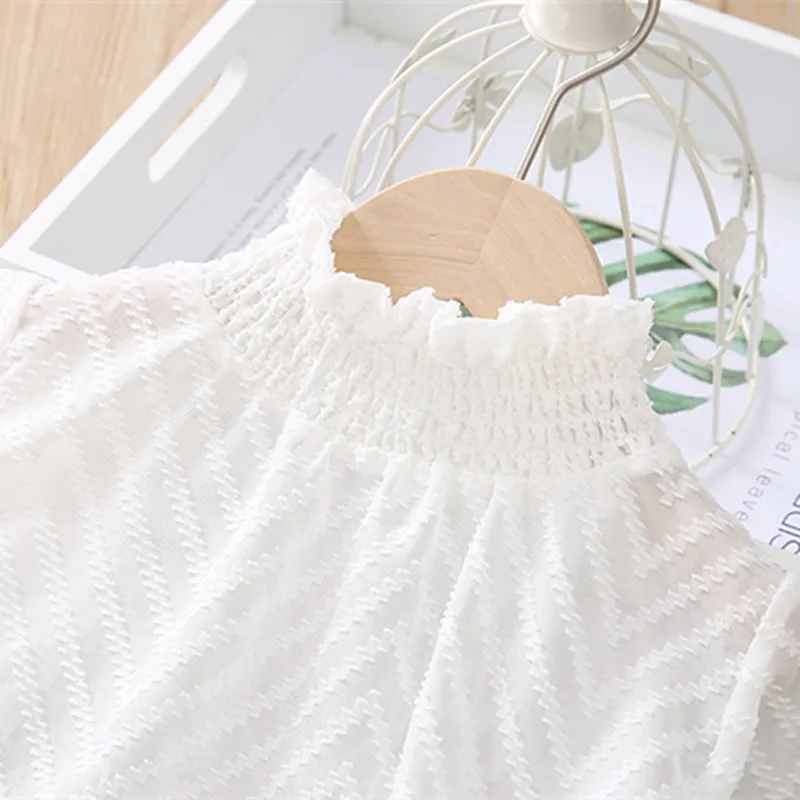 Блузка для маленьких девочек Новинка 2019 года осенние корейские кружевные топы