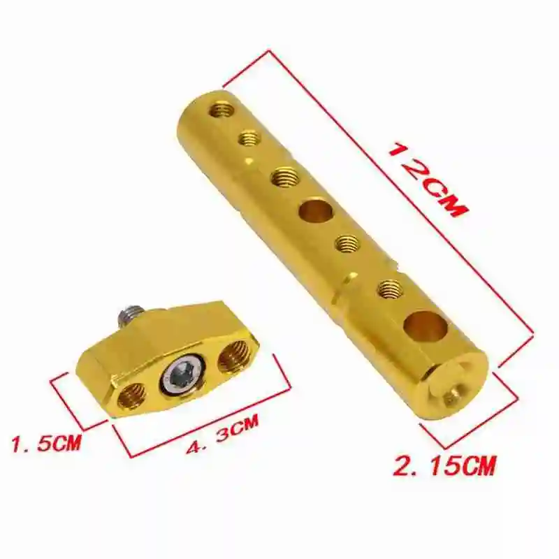 

Universal Motorcycle Modified Rearview Mirror Extension Lever Holder Lamp Bracket Extension Light Rod Aluminum S1D6