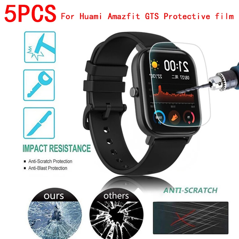 5 шт. защитная пленка для смарт часов Huami Amazfit GTS|Смарт-аксессуары| |