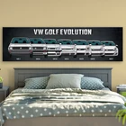 ВинтажныйРетро Лидер продаж постер для спортивного автомобиля VW автобус классический автомобиль ностальгические картины на холсте настенное искусство домашний декор HD печать 1 шт. картины
