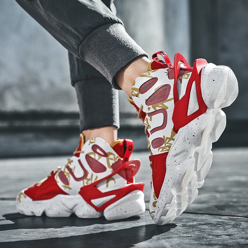 Murah Sepatu Basket Asli Baru Untuk Pria Sneakers Pria Bersirkulasi Olahraga Luar Ruangan Sepatu Bot Pria Antiselip Ukuran 39-46