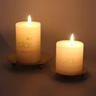 Простой подсвечник в скандинавском стиле, железная тарелка, подсвечник, декоративный подсвечник, подставка для домашнего стола, украшение