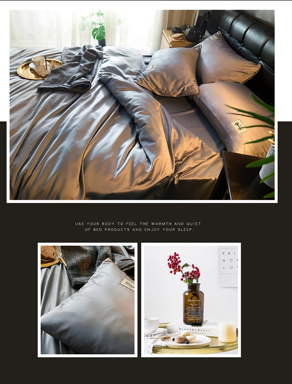 

Satin Silk Smooth Bedding Set Luxury Queen King Size Bed Set Quilt Duvet Cover Linens Pillowcase For Single Double Bedclothes