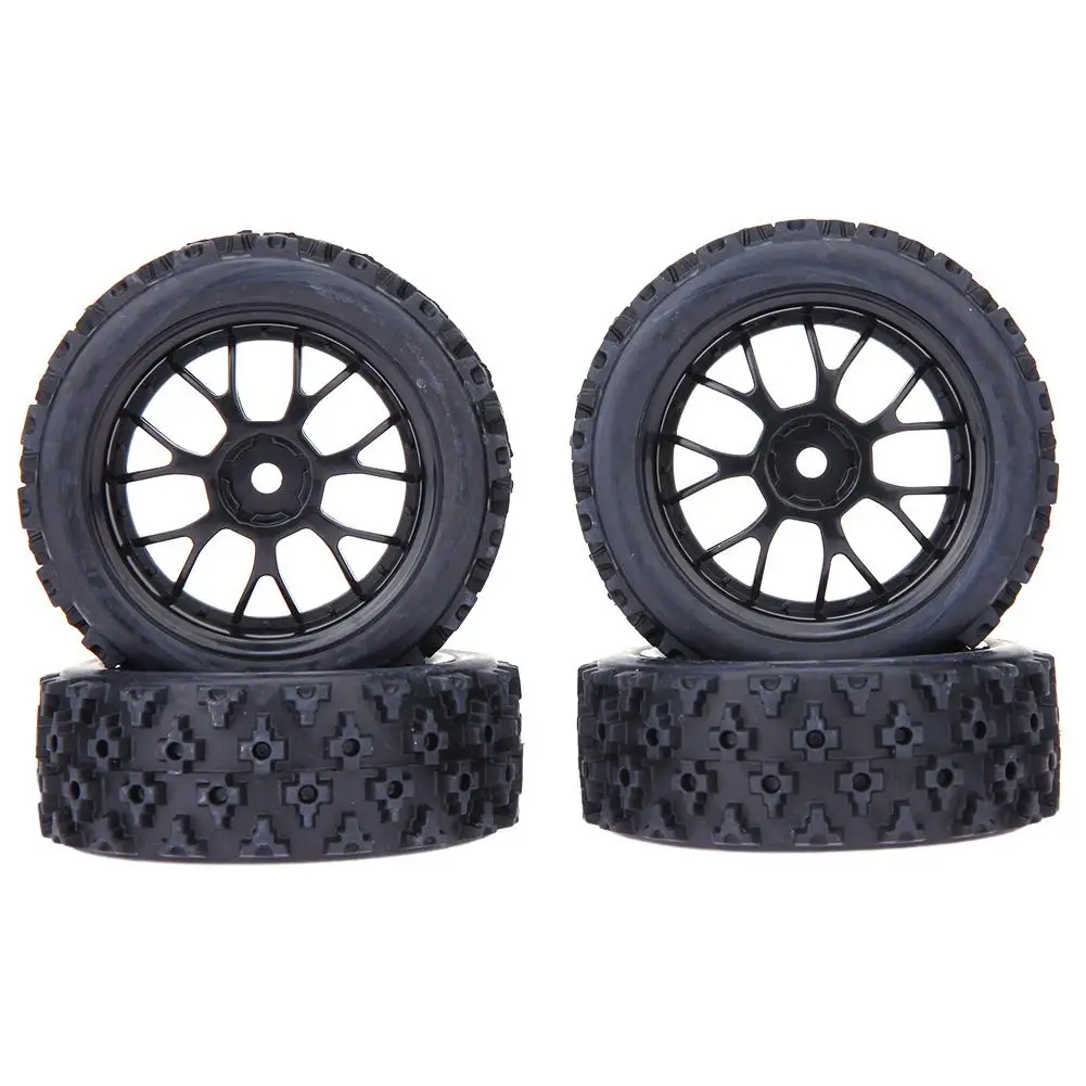 

4pcs Star Pattern Rubber Rubber 1:10 RC Rally Car Tires RC On Road Car Tires for 1/10 Universal Car Tamiya RC Rock Crawler Parts