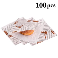 100pcs 15x15cm sandwich donut bread bag biscuits doughnut paper bags oilproof bread craft bakery food packing kraft