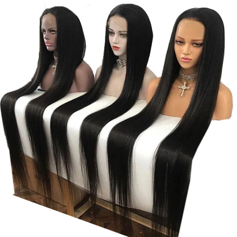 30 32 34 36 Inch T Part Lace Front Wig Bone Straight Lace Front Human Hair Wigs For Women Closure Wig Brazilian Human Hair Wig