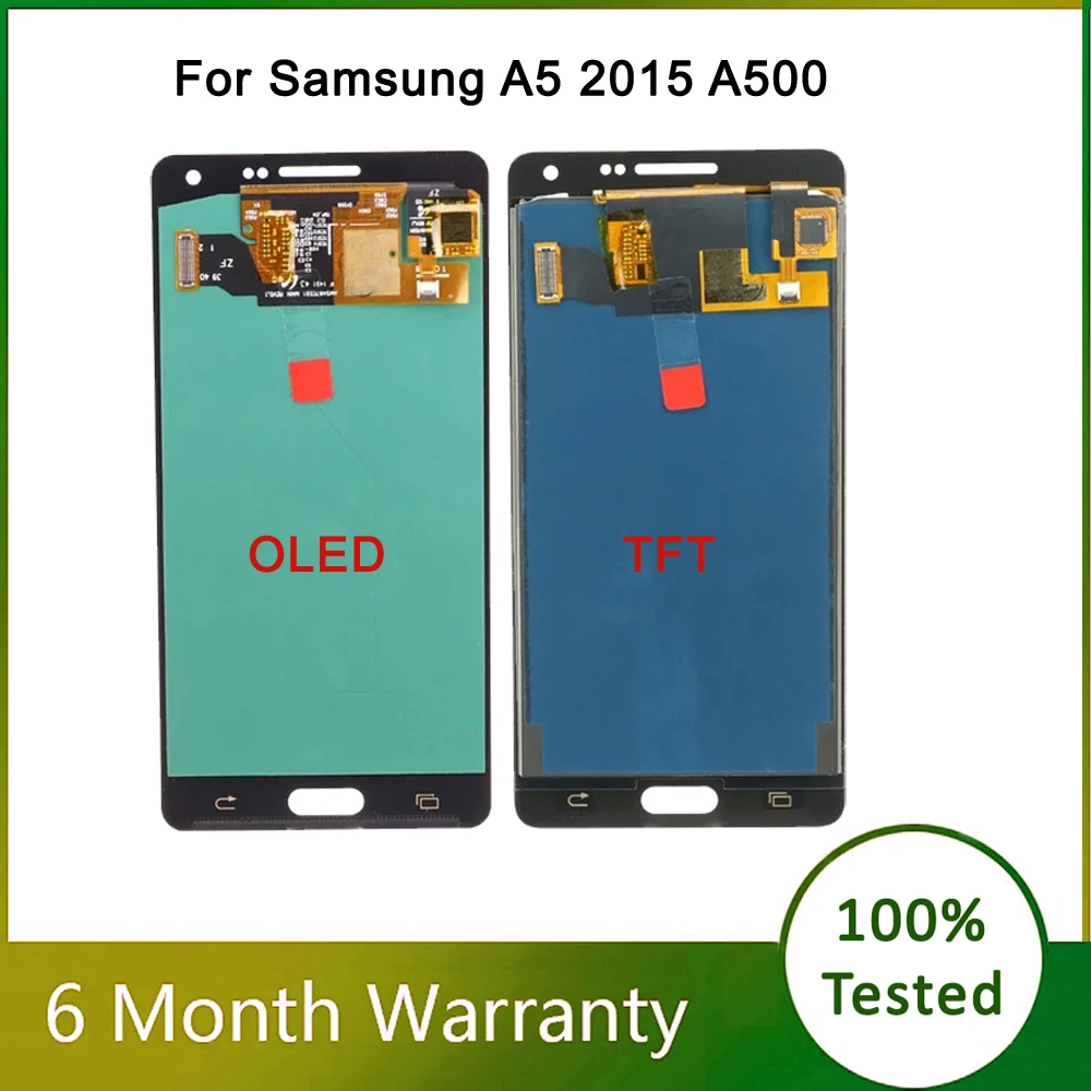 ЖК дисплей OLED для Samsung Galaxy A5 2015 A500 A500F A500FU A500H A500M с сенсорным экраном дигитайзер в