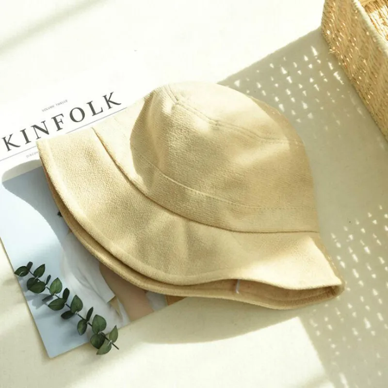 Пустая зимняя Панама для женщин одноцветная Складная Рыбацкая женская шапка