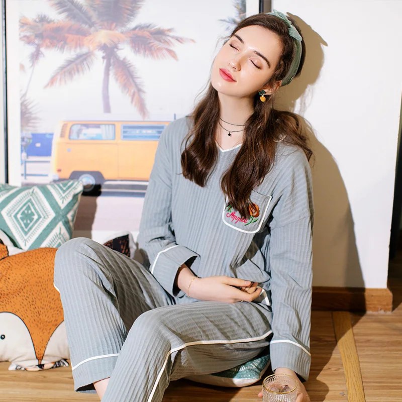 FENTENG весенний женский Повседневный Трикотажный костюм с длинными рукавами