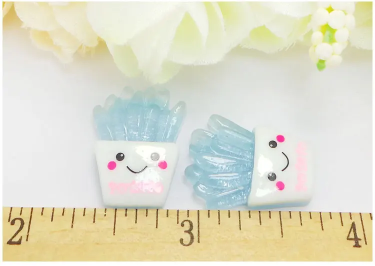 100pcs/lot Glitter French Resin Cabochon Flatback Miniature Simulation Fake Food DIY Scrapbooking Embellishment Decoration Craft | Дом и сад