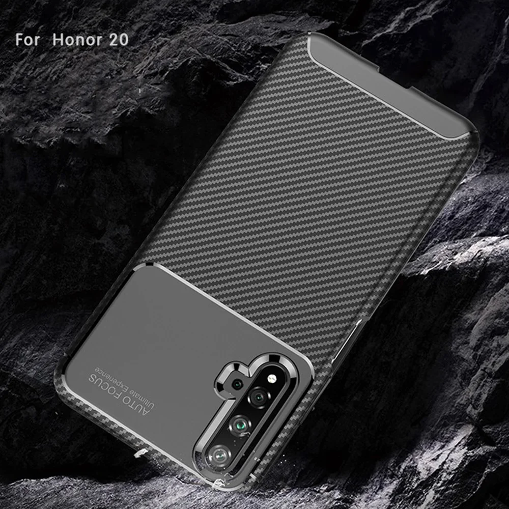 keysion shokproof case for huawei nova 5t matte carbon fiber silicone bumper flex phone cover for huawei honor 20 20s 20 pro free global shipping