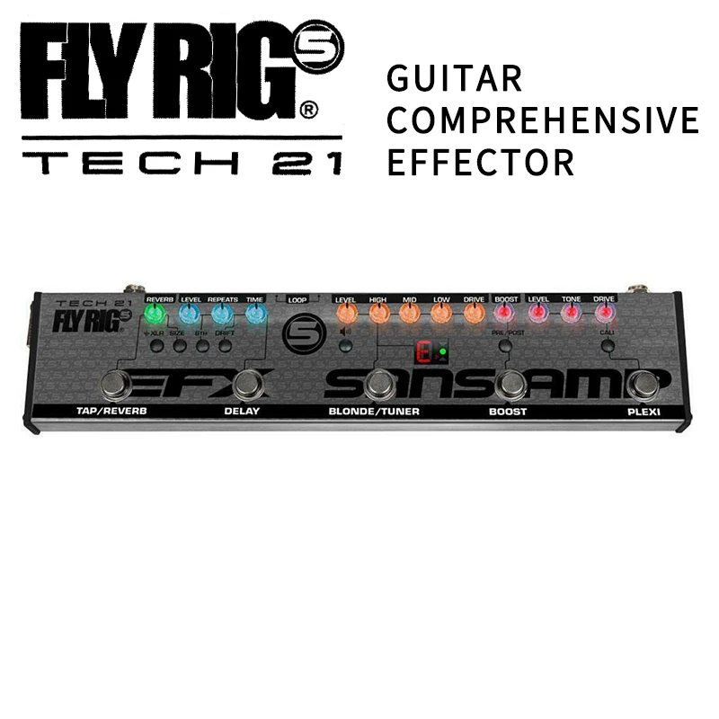 Tech 21 flying rig 5 V2 пластиковая стеклянная SansAmp гитара мульти эффект педаль fl5 v2|Детали