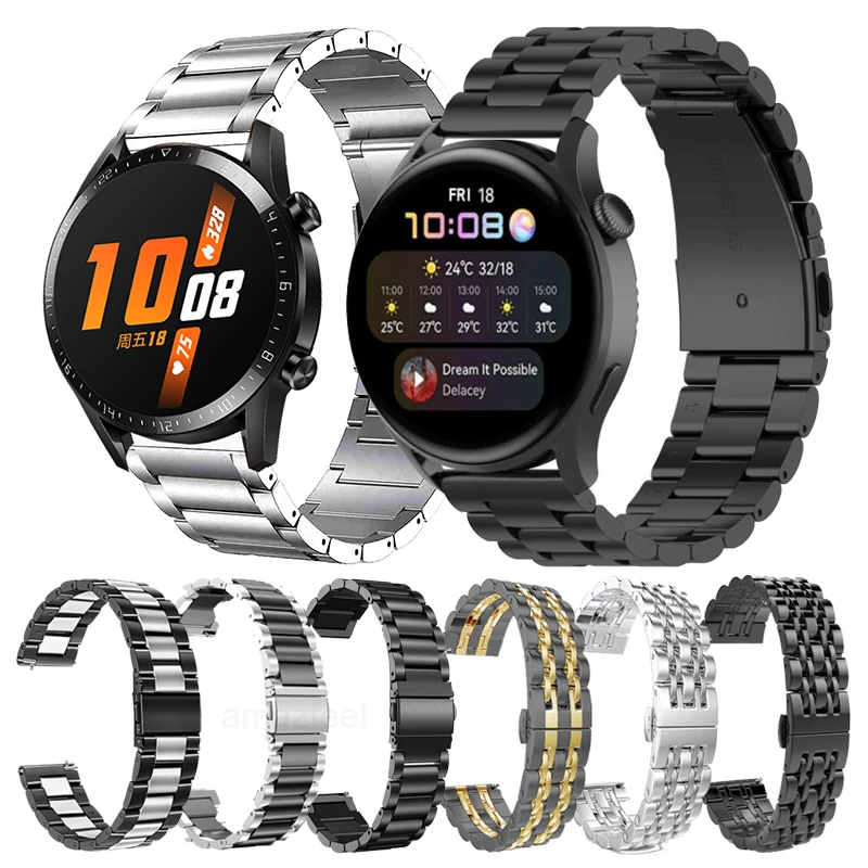 

Ремешок для Huawei Watch 3, браслет для Huawei GT 2 Pro / GT2 46 мм, GT 2e, Honor ES, металлический браслет из нержавеющей стали
