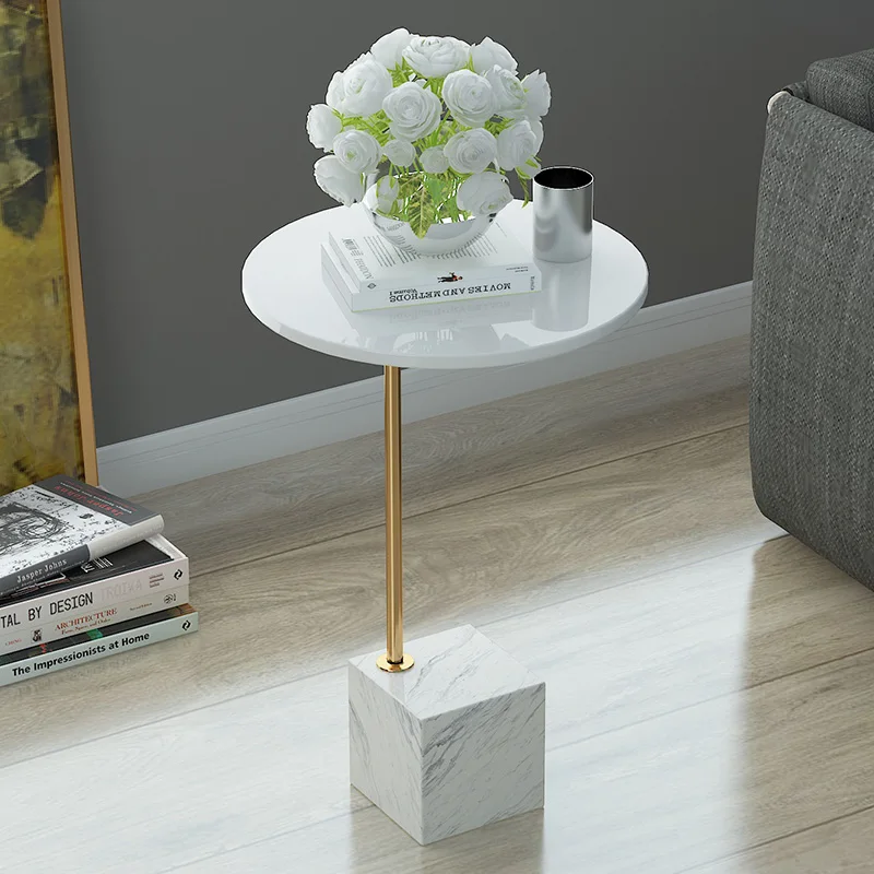 Мраморная кромка угловой светильник для дивана Роскошная гостиная боковой СТОЛ