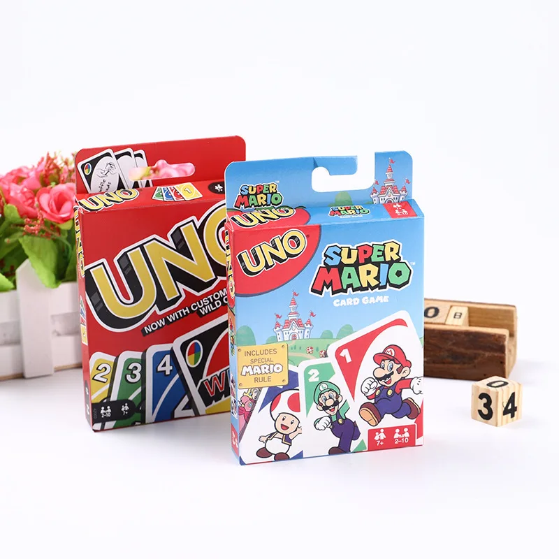 

Super Mario Games UNO Card Game Family Funny Entertainment Board Game Poker Kids Toys Playing Cards