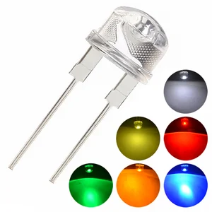 Лампа светодиодная соломенная, 8 мм, 0,5 Вт, 50 шт.