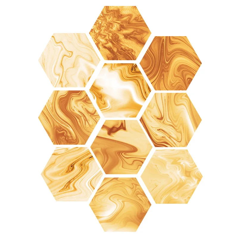 Room Tile Sticker Home Anti slip 10 Pcs/set Creative Hexagon Bathroom Convenient |