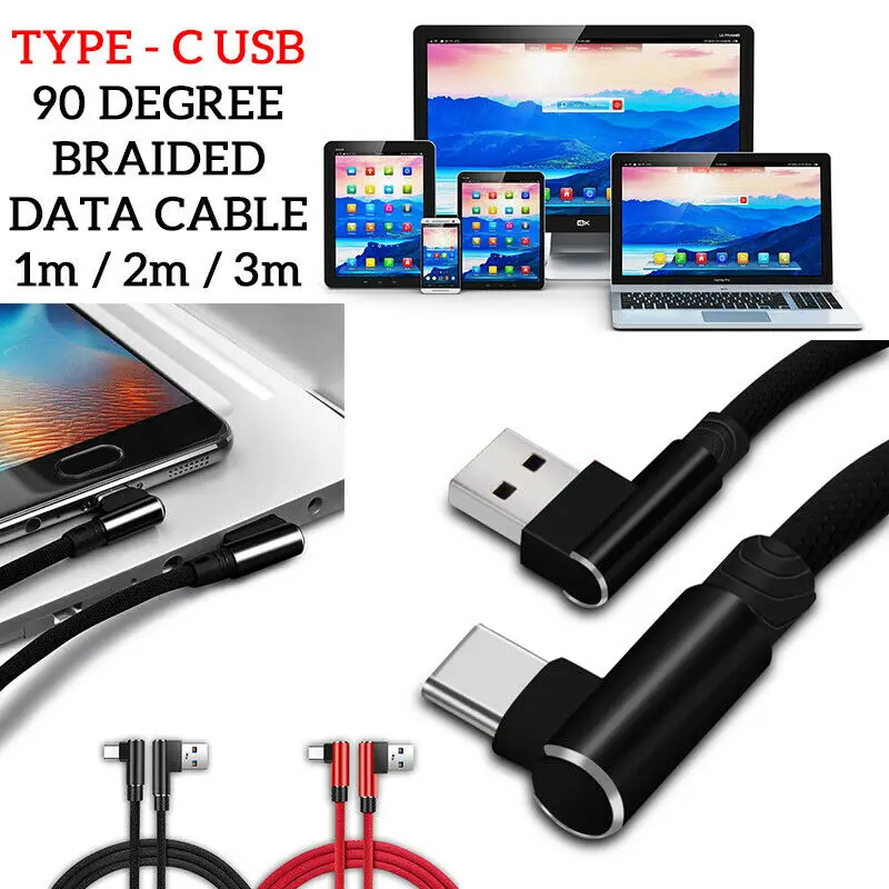 

NUOLIANXIN 90-градусный Плетеный USB TYPE-C зарядка/передача данных кабель для SAMSUNG и 0 других телефонов