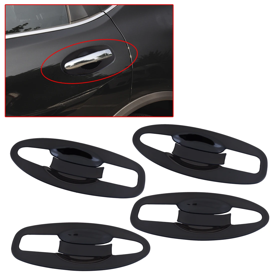 1 комплект боковая дверная ручка Чаша крышки чашки планки литье подходит для Nissan