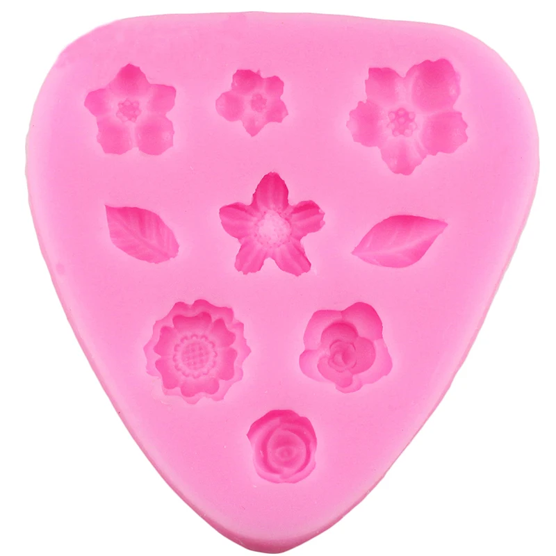 

Cartoon Flower & Leaf Silicone Fondant Soap 3D Cake Mold Cupcake Jelly Candy Chocolate Decoration Baking Tool Moulds