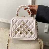 niche design bags 2021 new trendy fashion single shoulder handbags chain cross body all match diamond small square bag