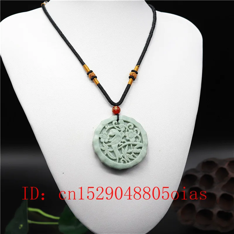 Натуральный белый зеленый китайский Нефритовый Цветок Птица кулон ожерелье