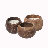 coconut shell candle holder simple nature handcraft empty candlesticks restaurant bars wedding decoration candle cup home decor