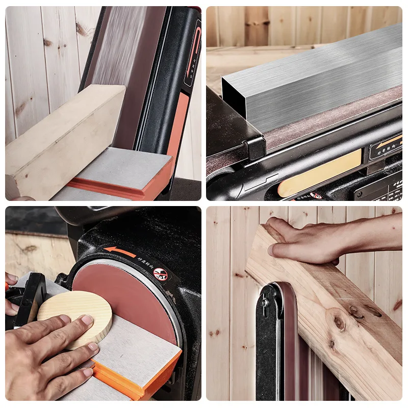 550W настольный абразивный ленточные шлифовальные машины наждачная бумага машина