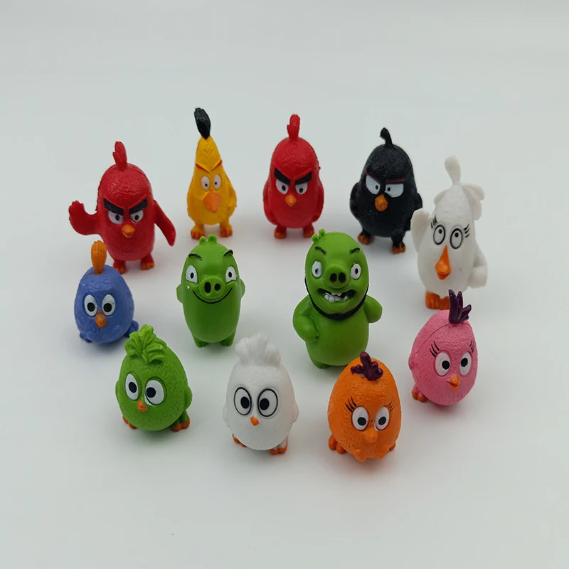 12 шт. Angry Bird Аниме Фигурка красный Блюз Чак бомба Матильда птицы фигурки мини-модель Фигурки игрушки