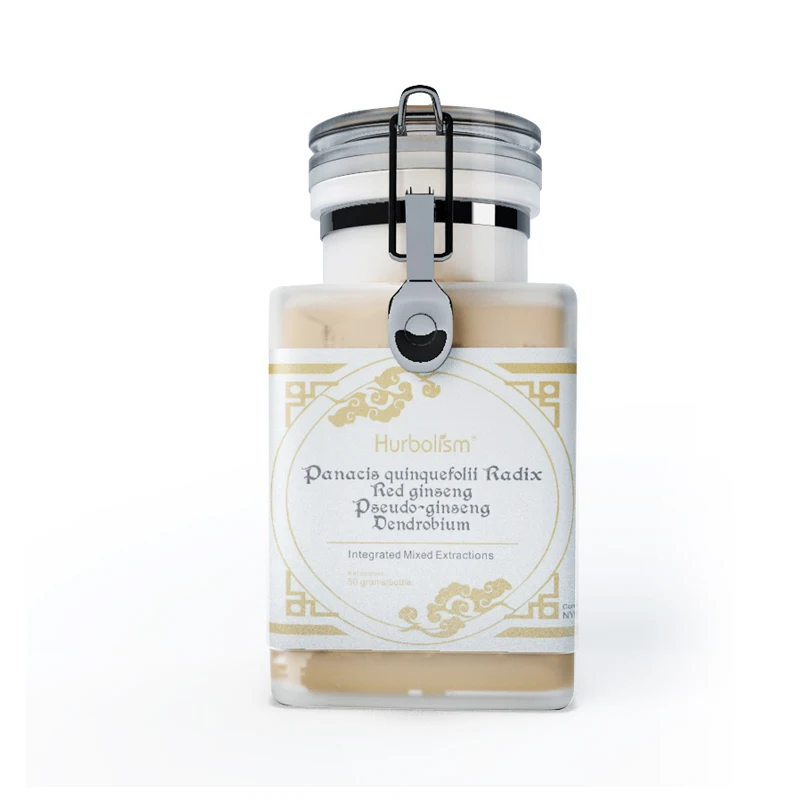 

Hurbolism New Bottle Panacis quinquefolii Radix, Red ginseng, Pseudo-ginseng, Dendrobium Integrated Mixed Extractions, 50g