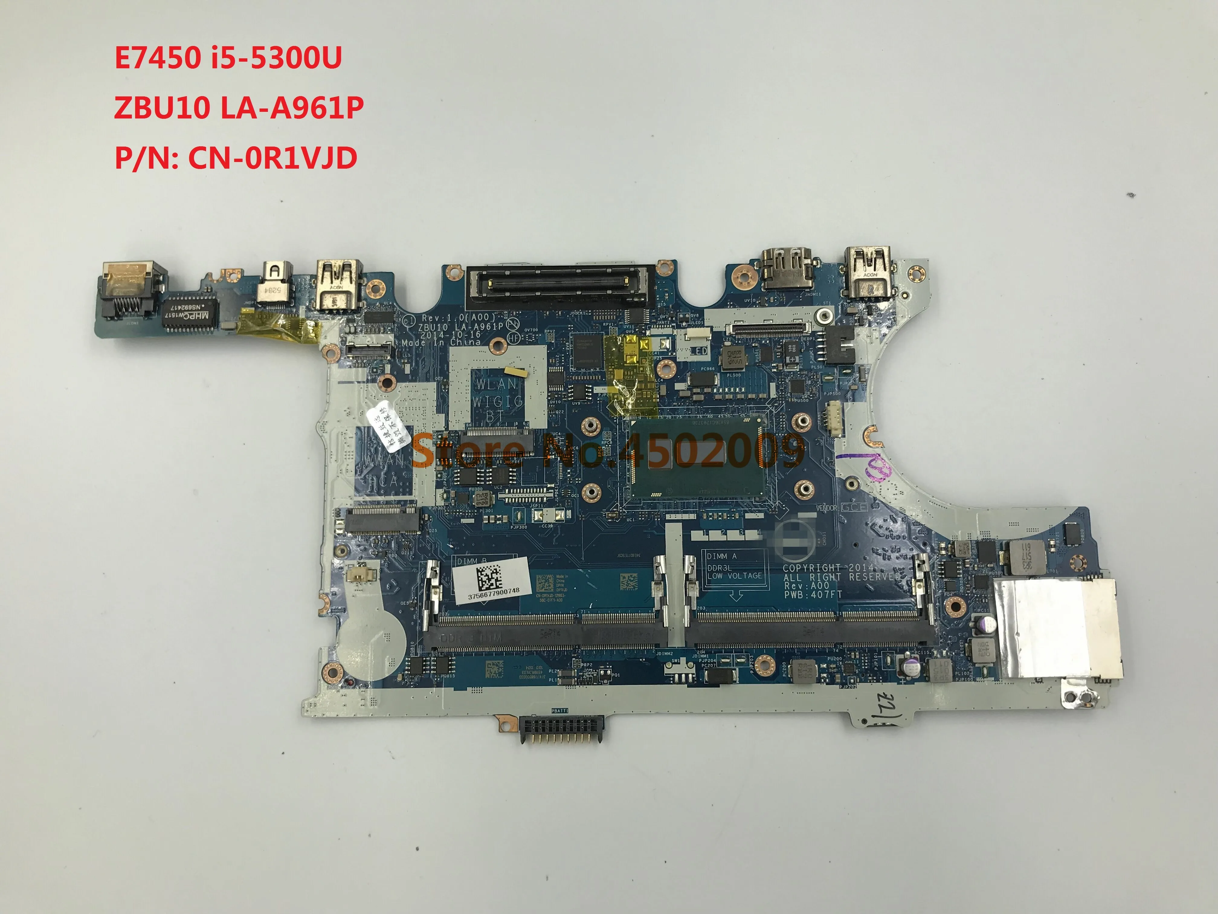 Материнская плата для ноутбука dell Latitude E7450 CN 0R1VJD R1VJD с работой 100%|Материнские