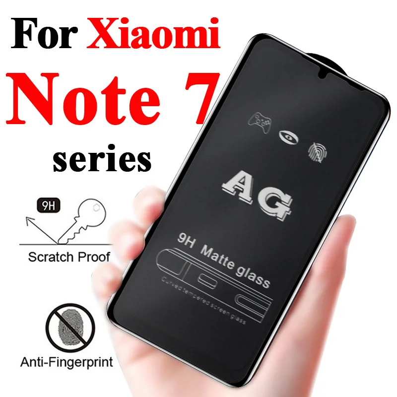 

9D Matte frosted protective glass on for xiaomi redmi note 7 pro note7 7pro siomi xiomi not 7 not7 tempered film screenprotector