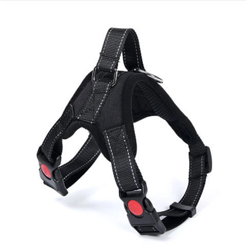

Nylon Reflective Dog Harnesses Accessories All Seasons Adjustable Breathable Vest For Small Medium Large Pets With Handle Design