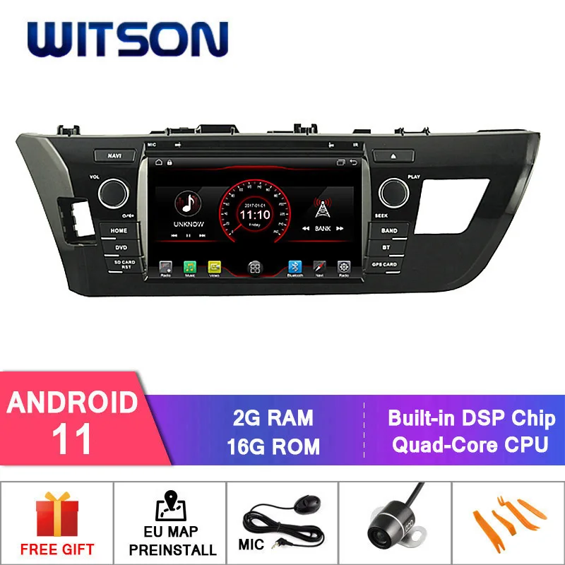Автомобильный мультимедийный плеер WITSON Android 11 радио DVD GPS для TOYOTA COROLLA/LEVIN 2014 стерео