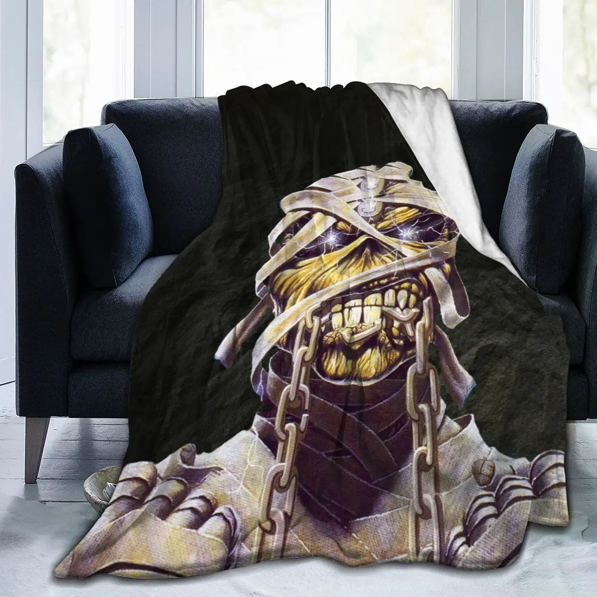 

Manta de franela con estampado 3D de Calavera, ropa de cama suave, cubierta de cama, decoración textil para el hogar, nueva moda